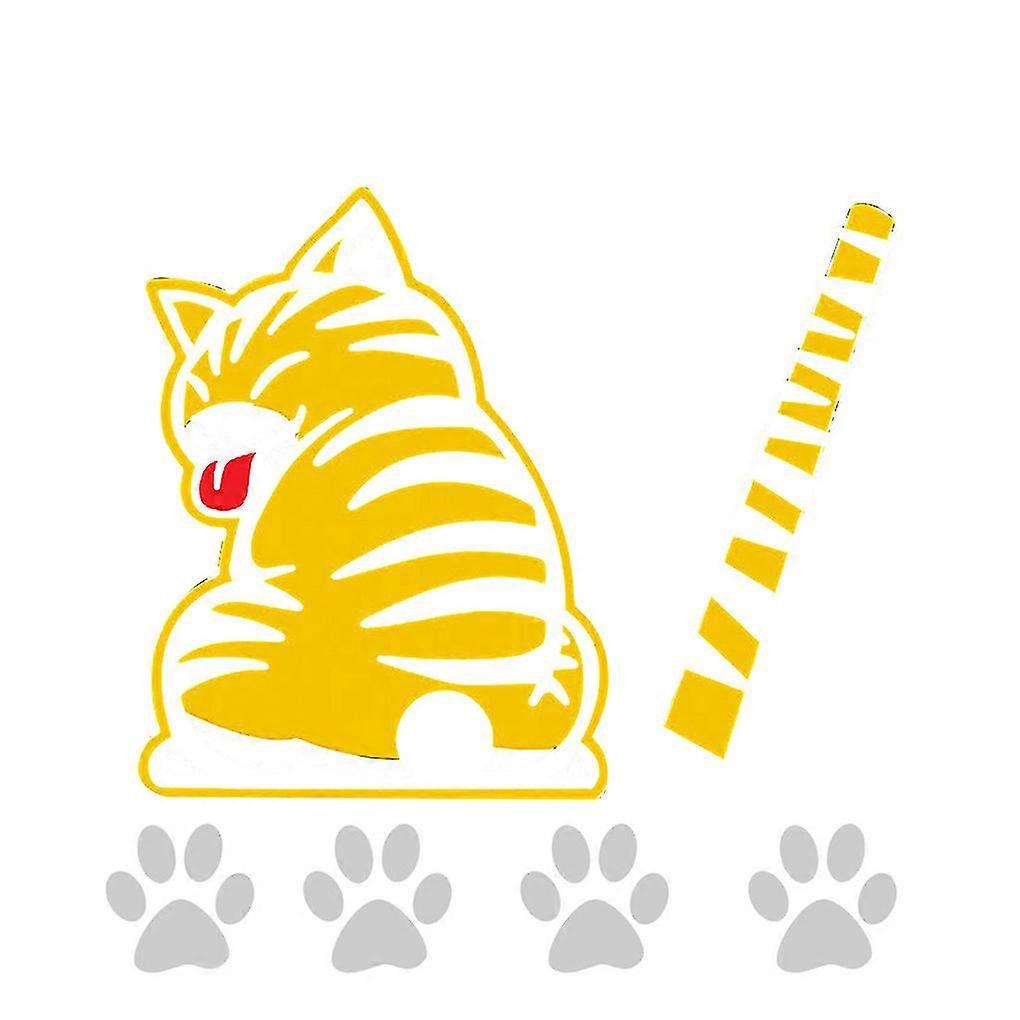 Movable Cat Pattern Car Rear Window Wiper Sticker Self Animal