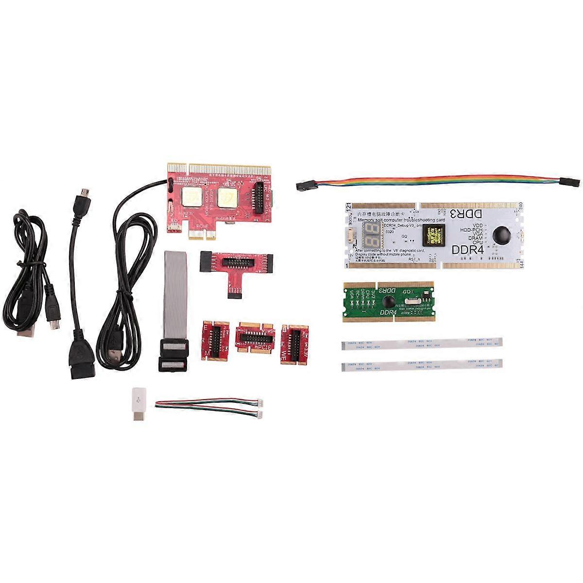 V8 Laptop Desktop PC Universal Diagnostic Test Debug Post Card Support for PCI PCI-E MiniPCI-E LPC