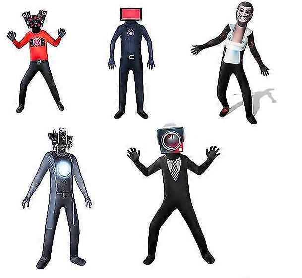 ハロウィーンボイラースーツスキビディトイレゲームコススーツトイレマンモニターマンオーディオマンワンピーススーツ