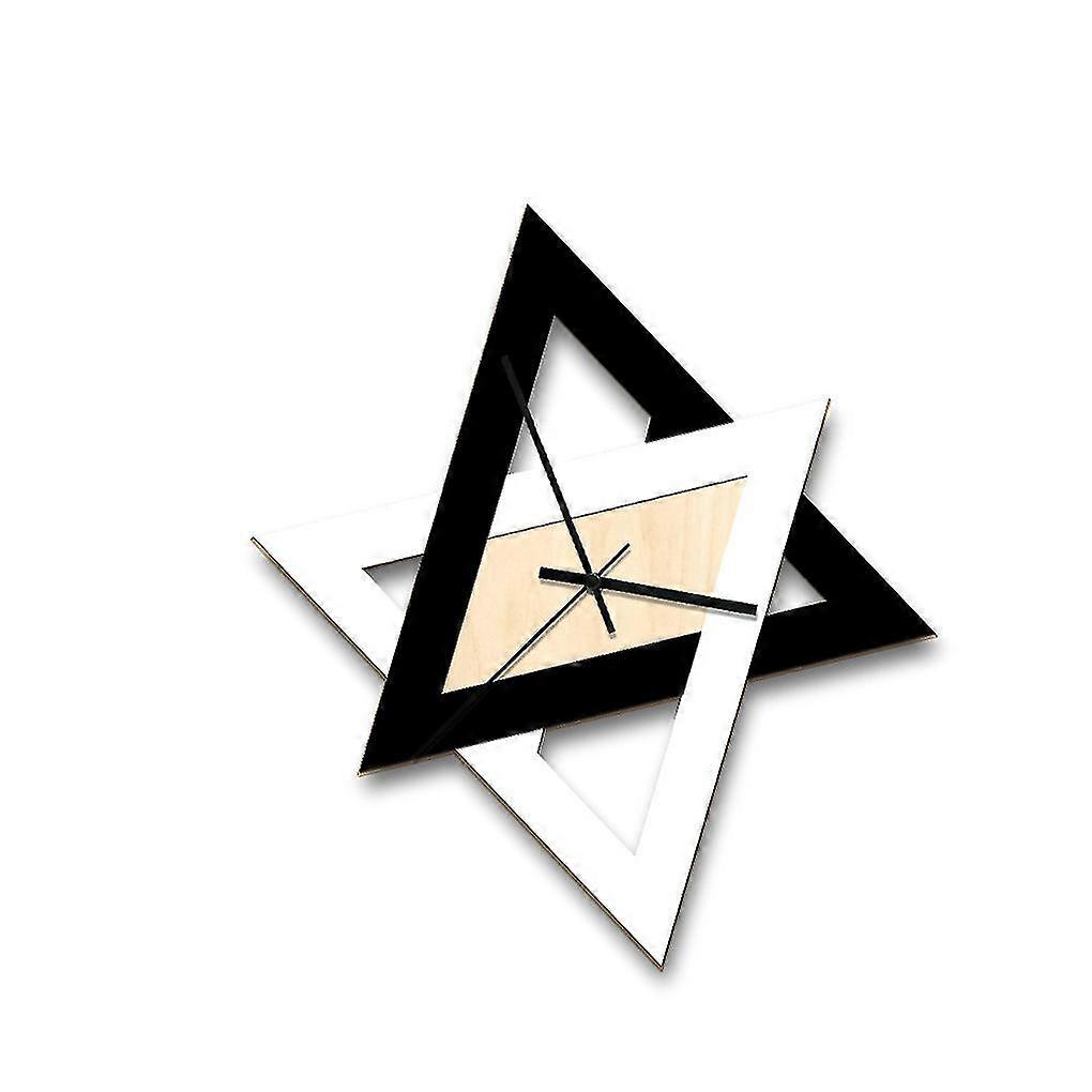 Wall Clock Geometry Triangular Dormitory School Ornament Festival