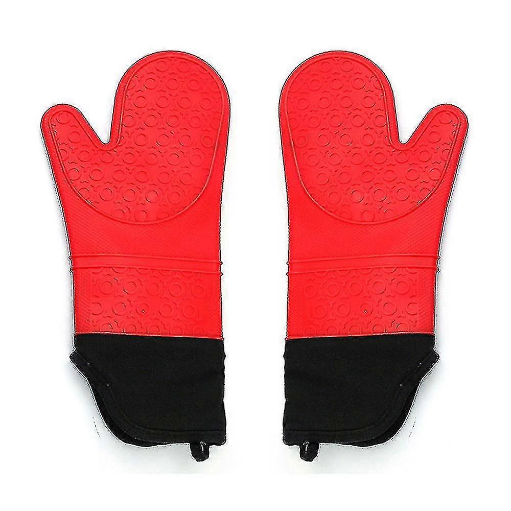 Oven Mitts, Heat Resistant Baking Gloves With Quilted Liner, Durable Flexible Anti-slip Textured Grip Food Grade Oven Mitts For Kitchen Cooking, Bak