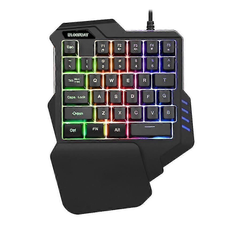 One-handed Mechanical Gaming Keyboard, 35 Keys One-handed Mechanical-g92 Three-color Mixed Color-
