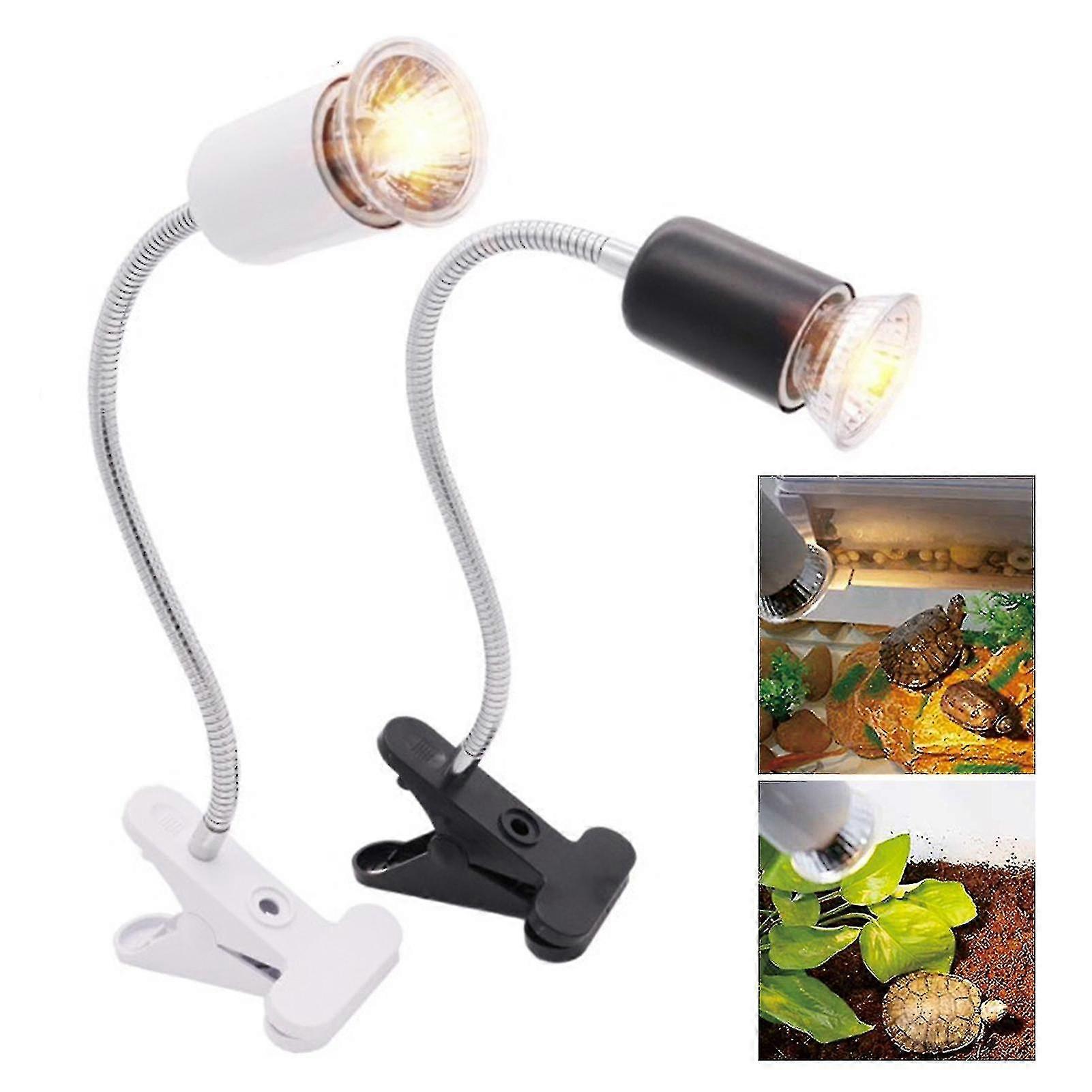 Universal Pet Reptile Tortoise Basking Light Holder Uva Uvb Heating Lamp Clip-size,color:a,white