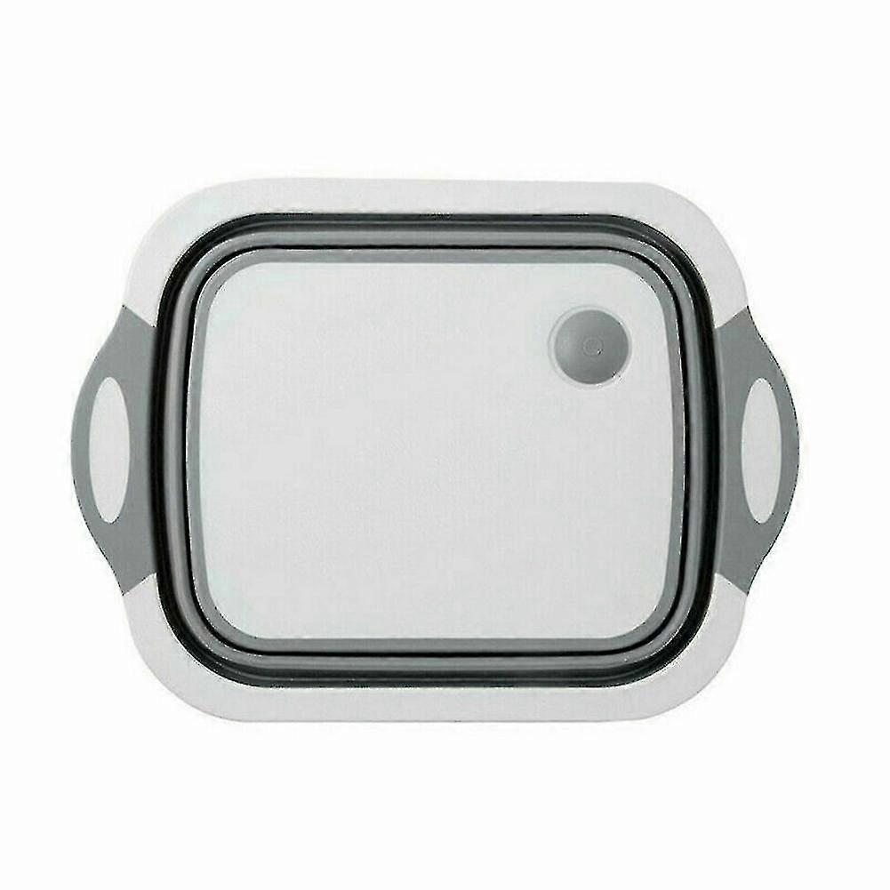 Kitchen Accessories 250*196mm Multi-function Cutting Board Folding Drain Basket Vegetable Fruit Washing Holder Basin Tool