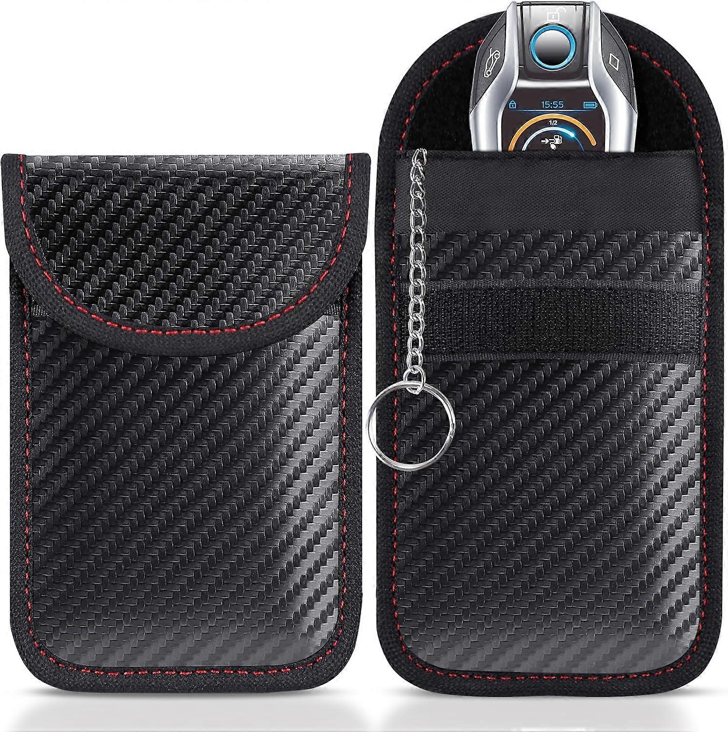 2Pcs Pouch for car Keys,Car Key Signal Blocking Pouch,Keyless Entry Car Keys Case,Blocker Bag for Car Security,Anti-theft Remote Entry Keyless Protect