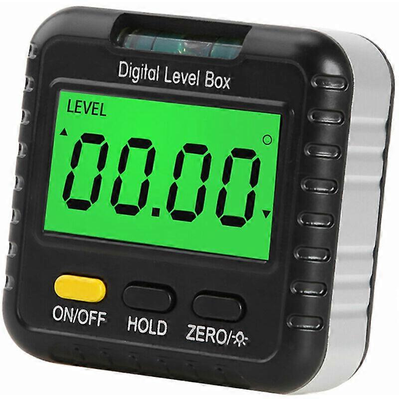 360 Degree Digital Angle Finder Gauge Mini Magnetic Digital Protractor Inclinometer Angle Cube Electronic Level Box with LCD Display and Horizontal Bu