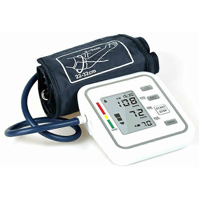 Automatic Electronic Upper Arm Blood Pressure Monitor with Large LCD Screen and Smart Digital Blood Pressure Measuring Tool