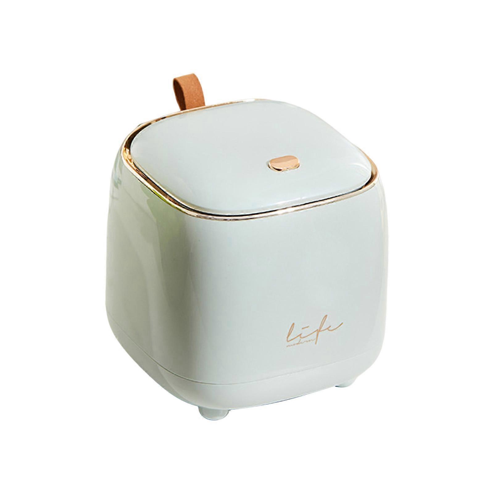 Desktop Trash Can Multifunctional Pressing Type Double-layer Wide Opening Large Capacity Dust Case Handle Design Waste Bin Coffee Table Bomb Cover Sma