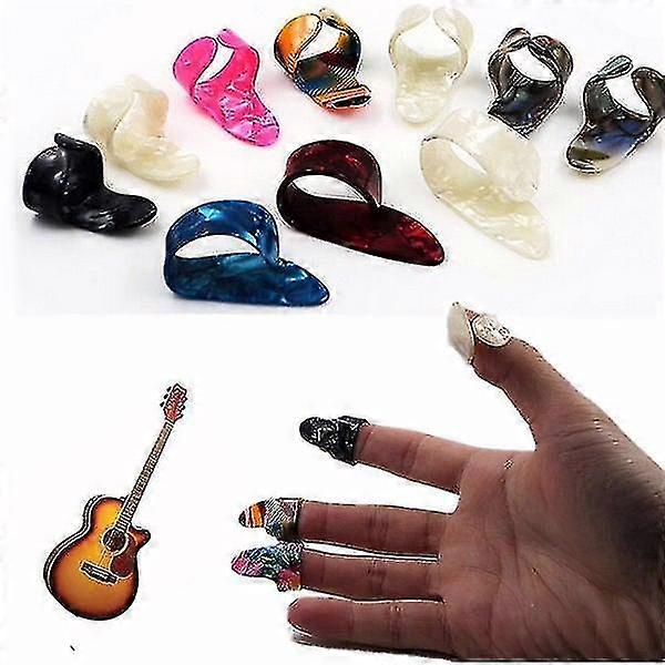 Gitara Plastic Nail Picks Plectrums 3 Finger Picks + 1 Thumb Picks Plectrums