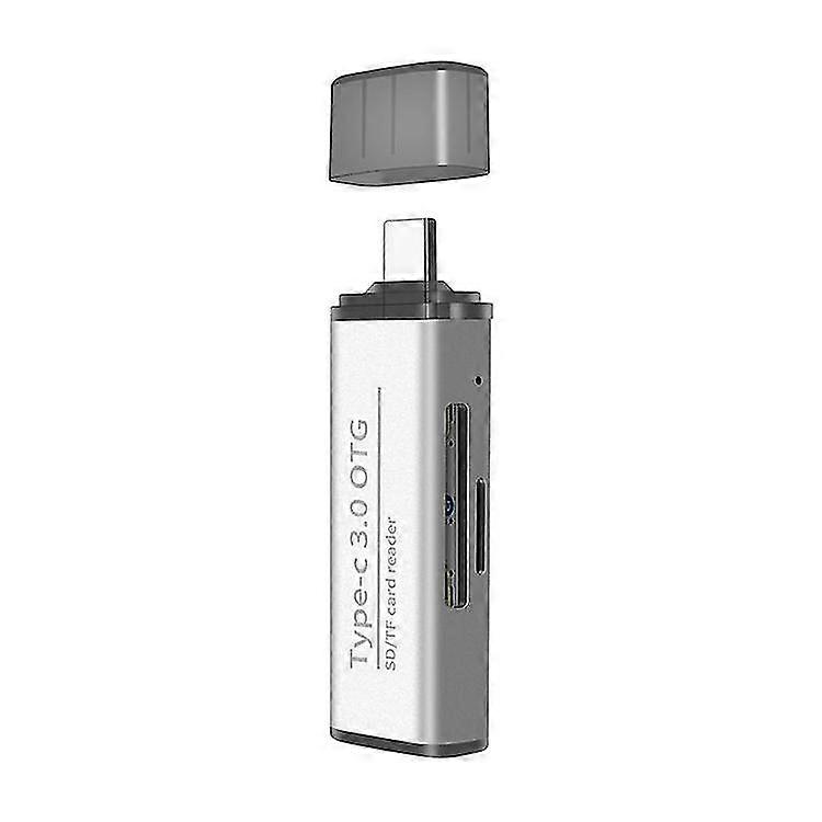 Sd Card Reader Usb C Micro Sd Tf Card Reader (silver, 1pc)