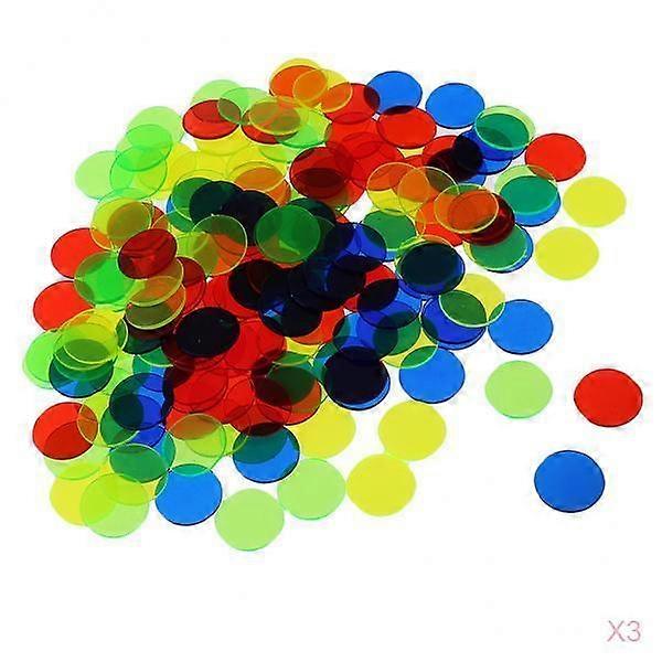 300x Professional Bingo Game Chips Counting Bingo Chips Plastic Multicolor