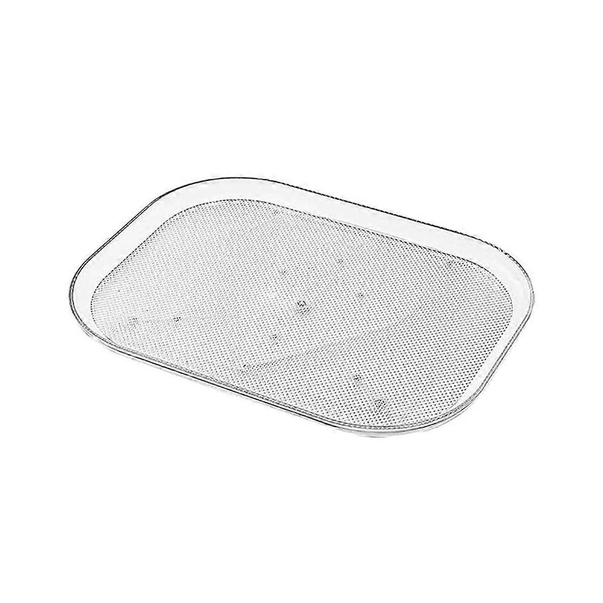 Turntable Organizer for Refrigerator 360 Rotatable Rectangle Storage Rack Clear Turntable Rack Tray