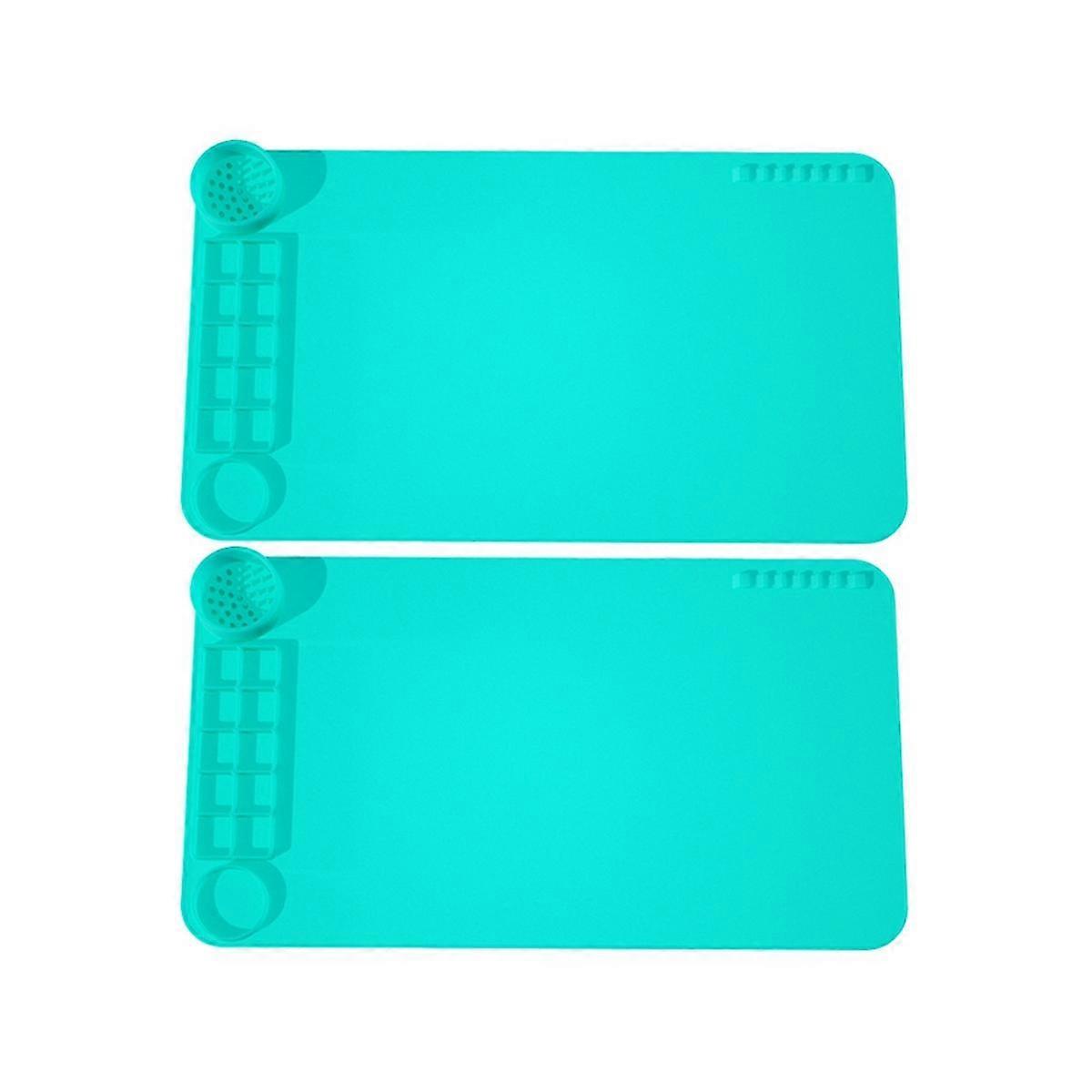 2-Pack of Silicone Graffiti Painting Pads Clear Tracing Coloring Book Craft Pad Art Pad Color Palet