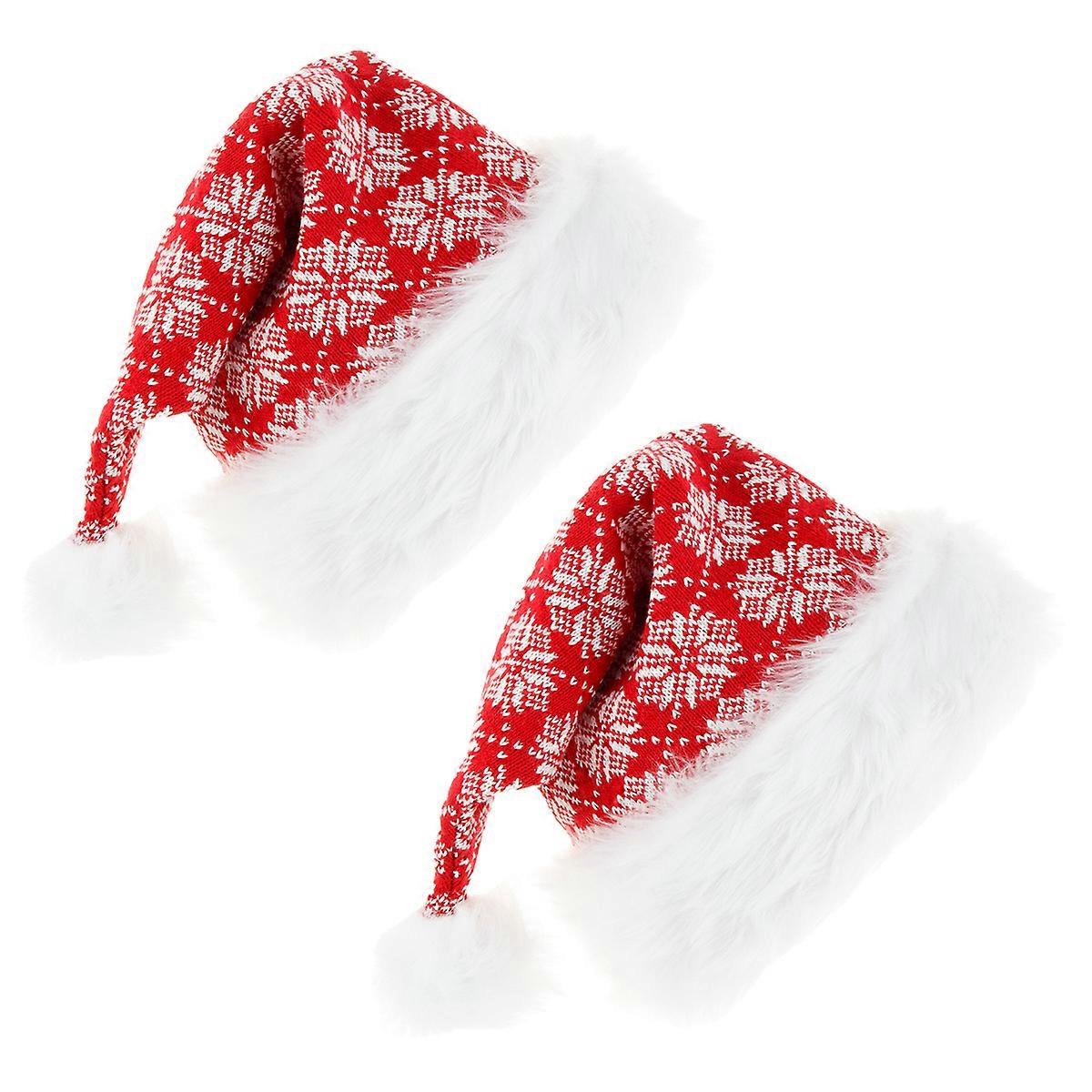 2 Julhattar, röda sammetsbyxor, vuxna, herr