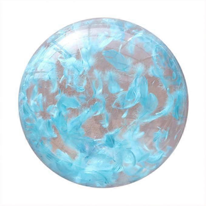 ビーチプールボールおもちゃクリアインフレータブルウォーターボール人工フェザーウォーターボール、ポンプ付きサマープールパーティーアクティビティ