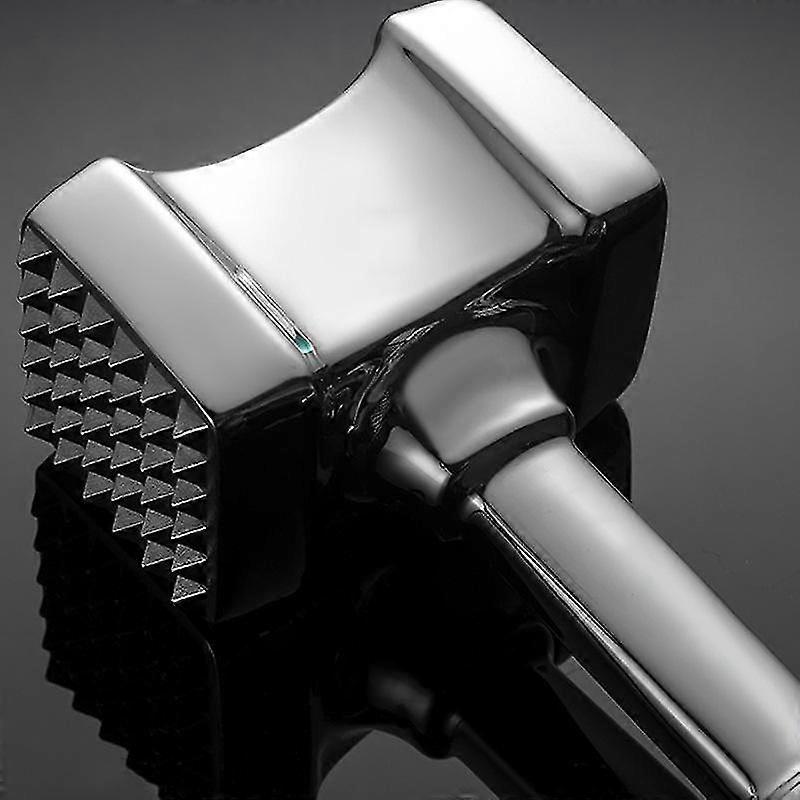 Professioneller Fleischklopfer, Fleischhammer Edelstahl doppelseitiger Fleischklopfer, Steak