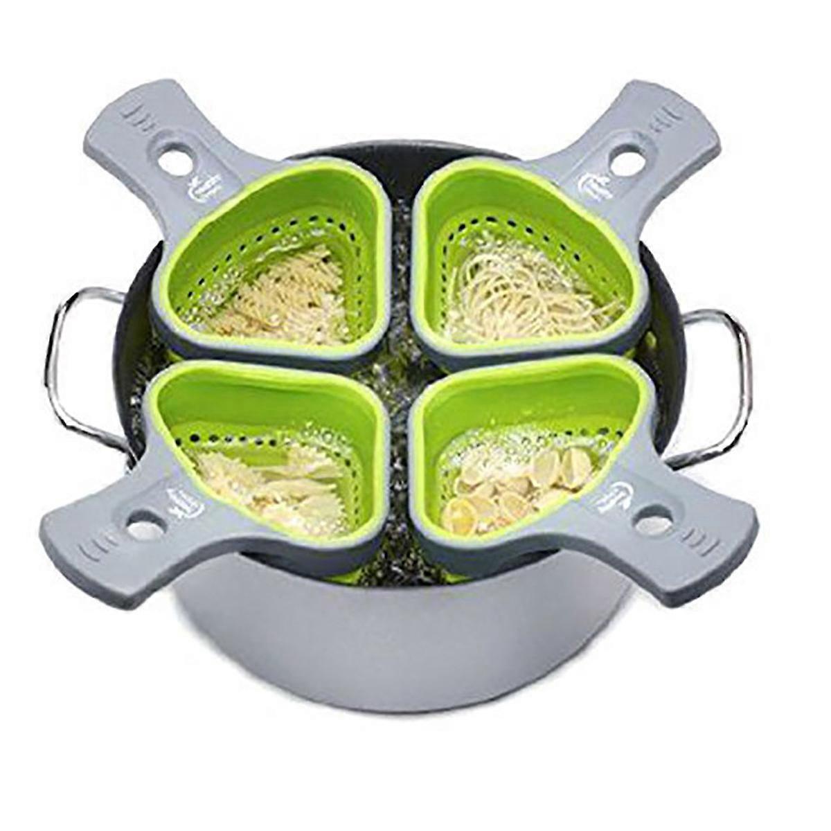 Foldable Silicone Colander Strainers Kitchen Strainer Spaghetti Net Cooker Basket Colander Kitchen Baking Tools