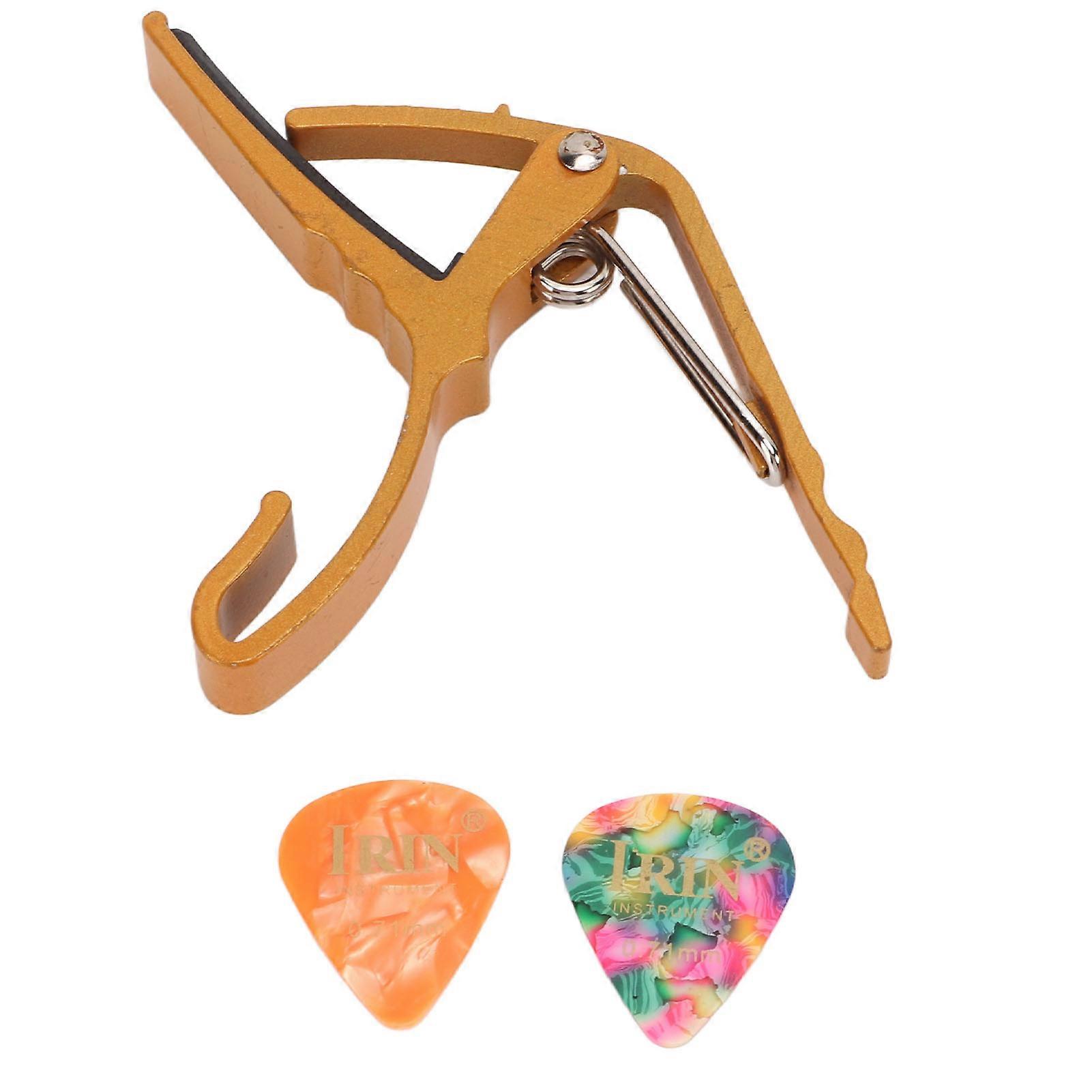 Guitar Capo Alloy Quick Tone Change Portable Instrument Accessory for Playing Performance Gold