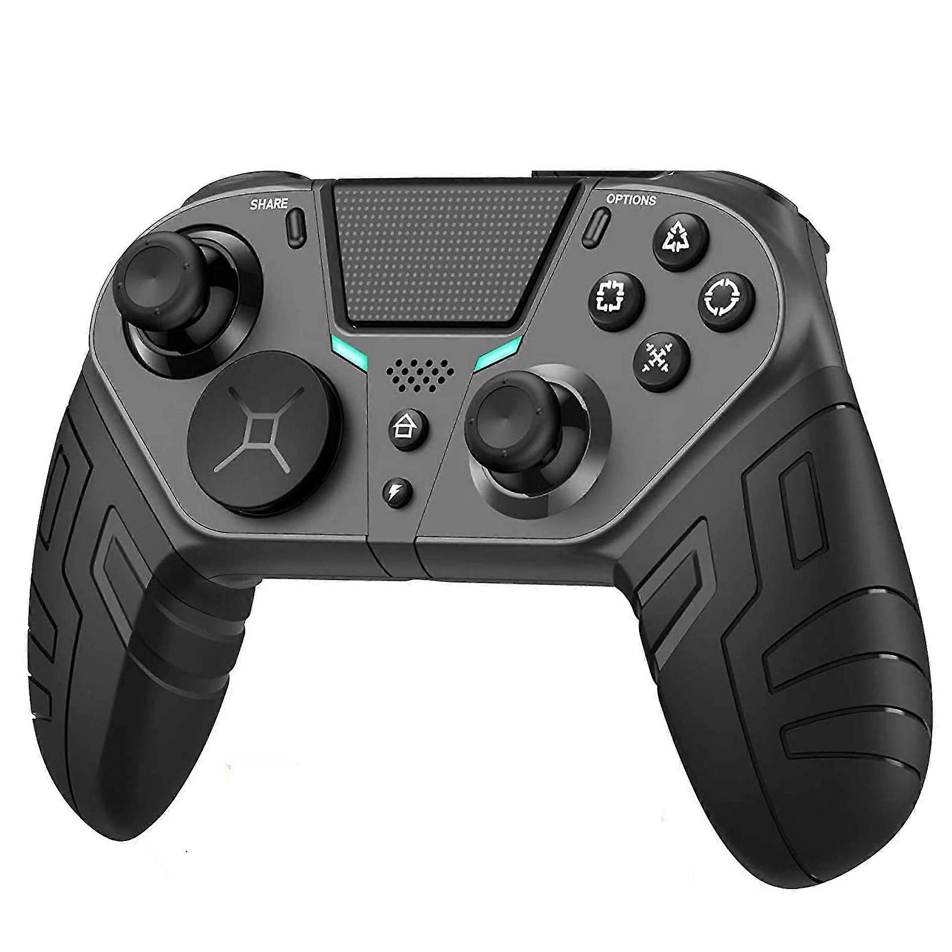 Controller for PS4, Wireless Customizable Controller with Programmable Buttons, Bluetooth Joystick with Turbo / Dual Vibration / Audio Functions, Touc