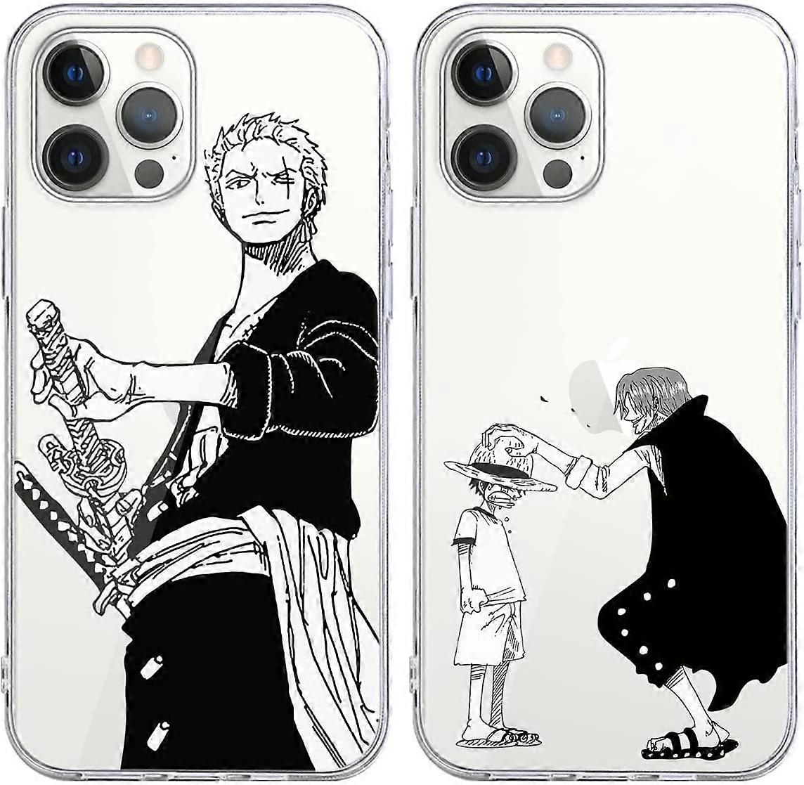 2 Pieces Case for iPhone 12 Pro/iPhone 12 6.1'', Anime One Piece