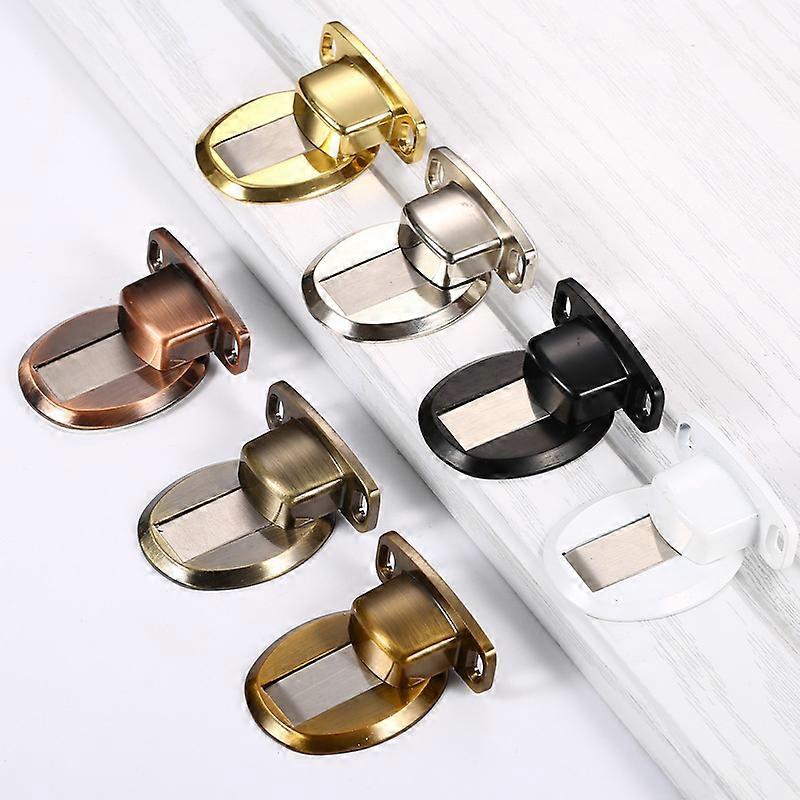 2pcs Solid Stainless Steel Invisible SuctionSilver
