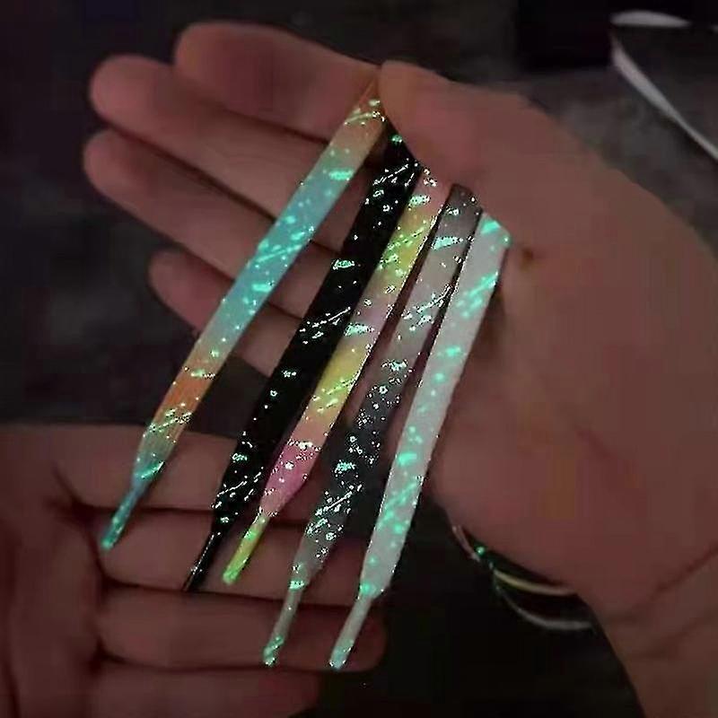 Świecące fluorescencyjne sznurowadła do butów do trampek - Luminous Sznurowadła do butów - Płaskie sznurowadła Buty Sznurowadła do butów - 120/140/160cm Sznurowadła 1 para