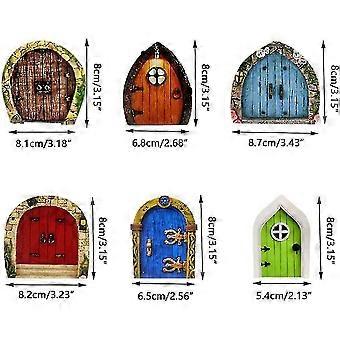 NBEADS 60 Pcs Mini Wooden Fairy Door, 10 Patterns Blank Unpainted Garden Door Pi