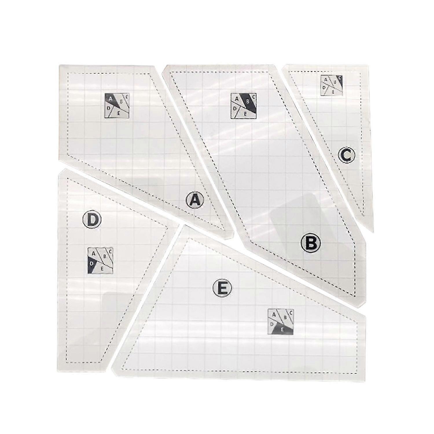 1 Set Patchwork Ruler Quilting Cutting Template Quilting Cutting Mold High Accuracy Clear Print XiXi