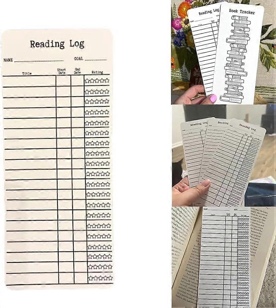 Library Card Bookmark Reading List Bookmark,Book Lover's Reading Tracker Bookmark,Gift for Reading Lover Readers