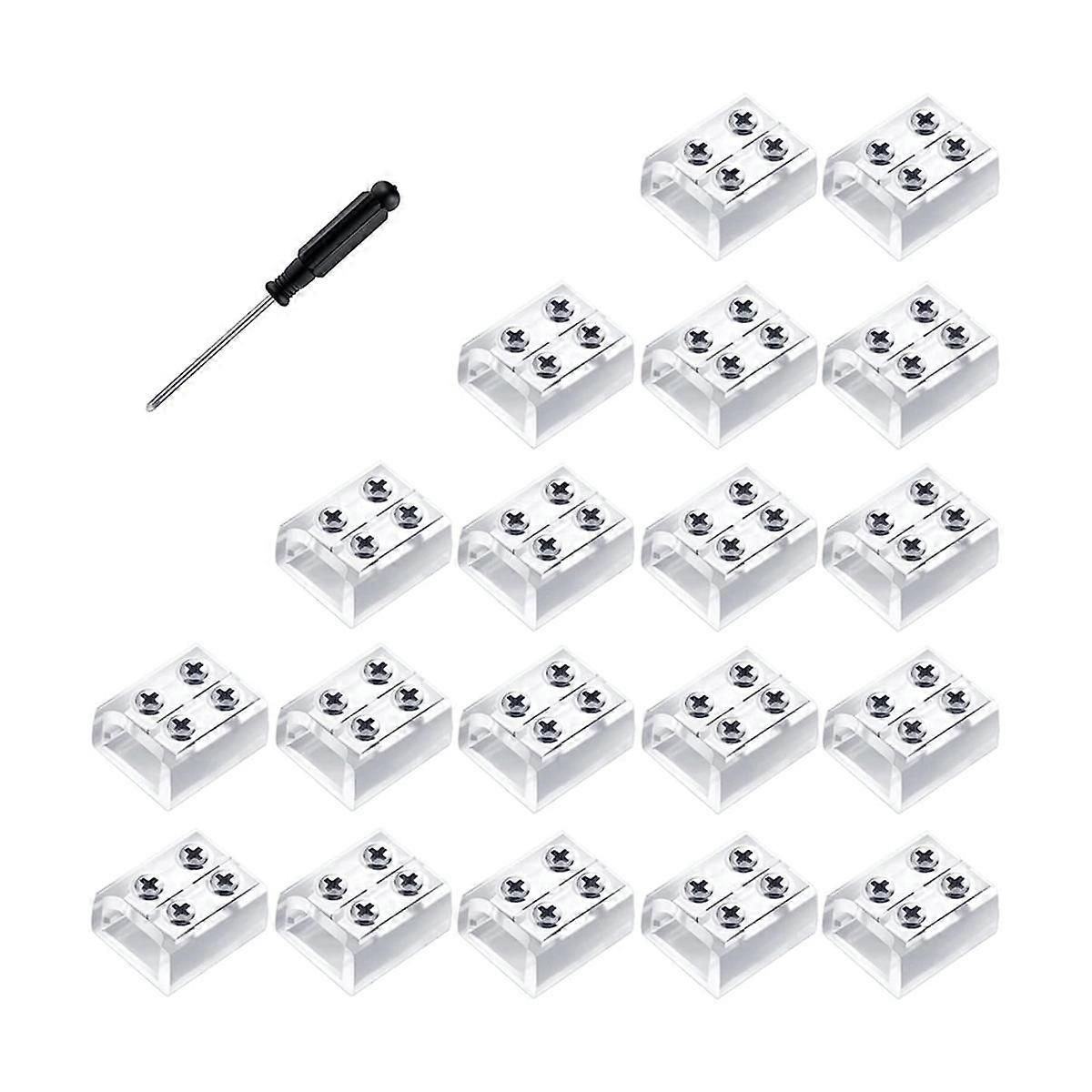 2 Pin 10mm Solderless LED Tape Light Connector Connector Tape to Wire Terminal Block Connector (30P