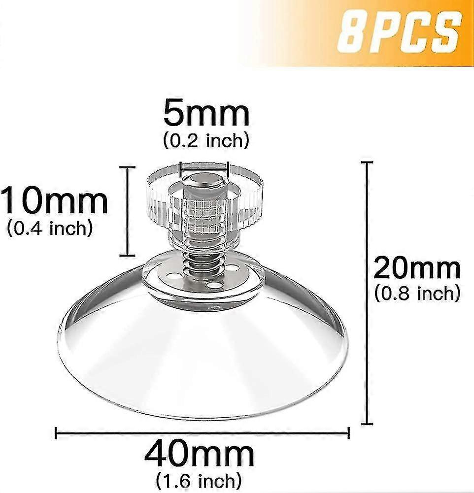Suction Cup 40mm, 8 Pcs Suction Cups M5 Threads Stainless Steel, Suction Cups