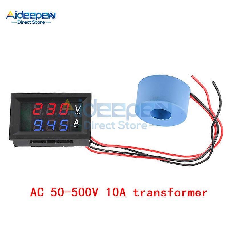 AC 50-500V 10A 50A 100A Dual Display Voltage Current Meter Detector Tester LED Voltmeter Ammeter Electrical Instrument
