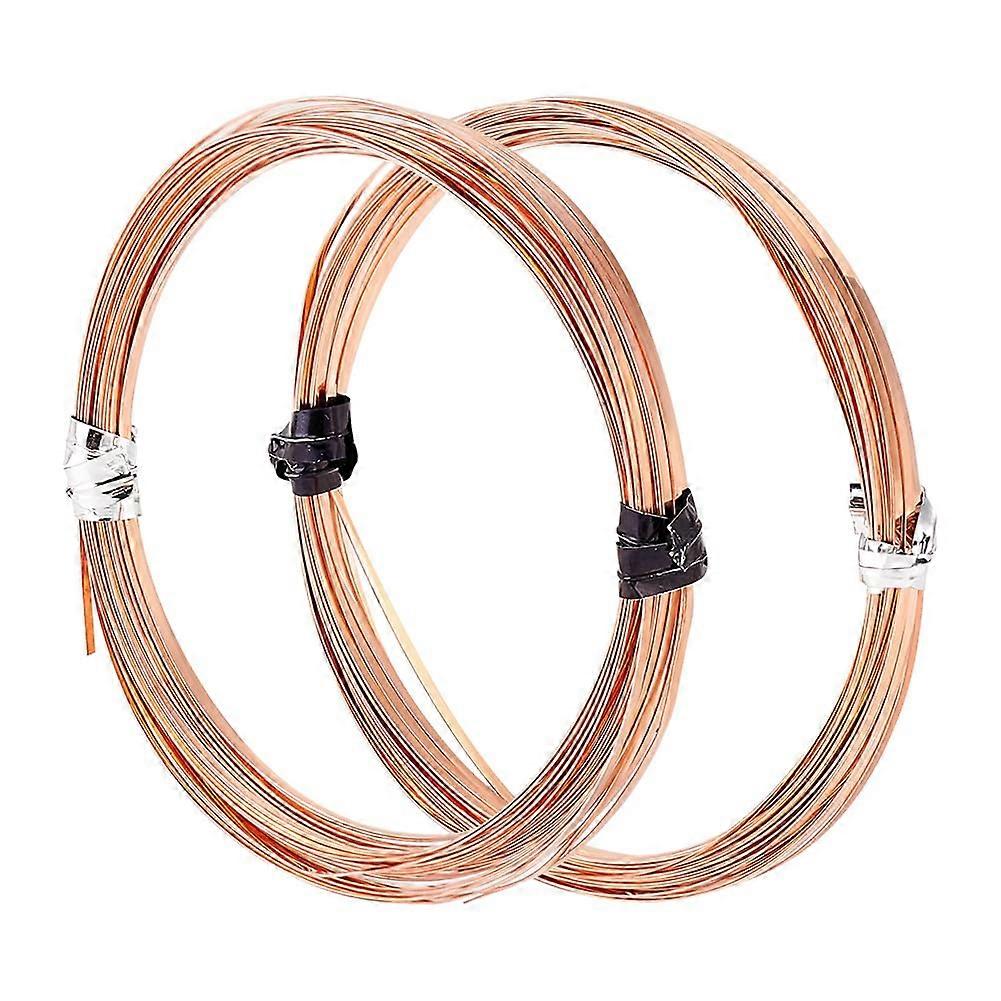 DIY 39 Ft Flat Copper Wire 1mm Wide Jewellery Making Wire Copper Jewellery Wire Flat Copper Wire for DIY Jewellery Cladding Flat Copper Wire for Craft