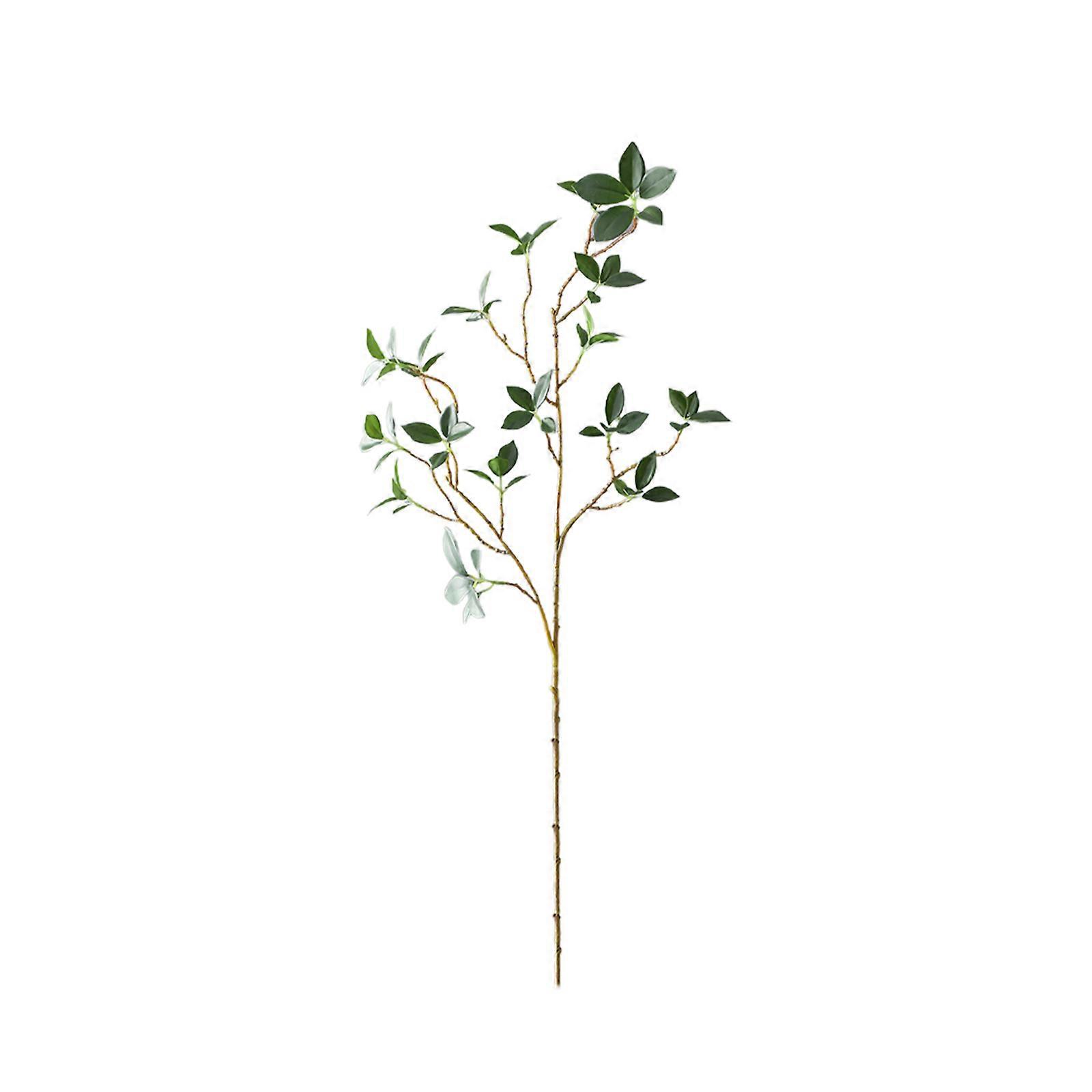 Artificial Greenery Stems Plants Faux Leaf Green Eucalytus Branches Ficus Twig Fern Fake Green Bushes Shrubs
