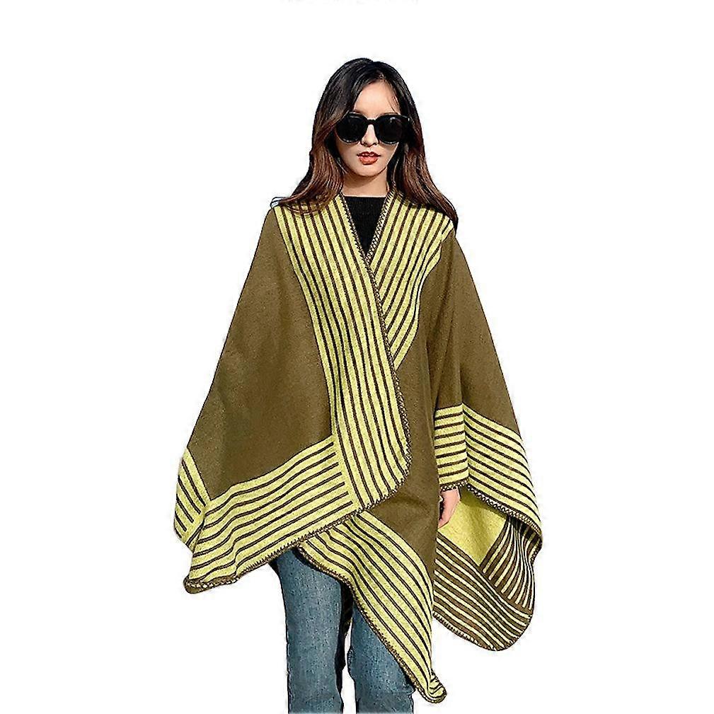 Pashmina Scarf Warm Shawl Wrap Open Front Poncho for Lady