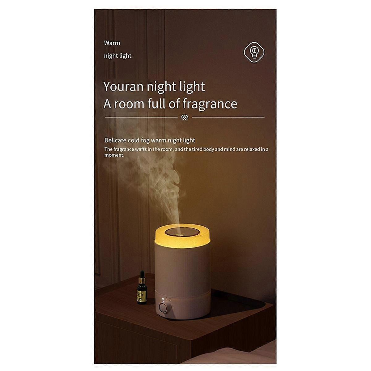 Luftbefeuchter für Schlafzimmer, 2L Ultraschall-Luftbefeuchter mit kühlem Nebel, Top-Füllung und leiser Funktion, 360-Grad-Düse, EU-Stecker, Weiß
