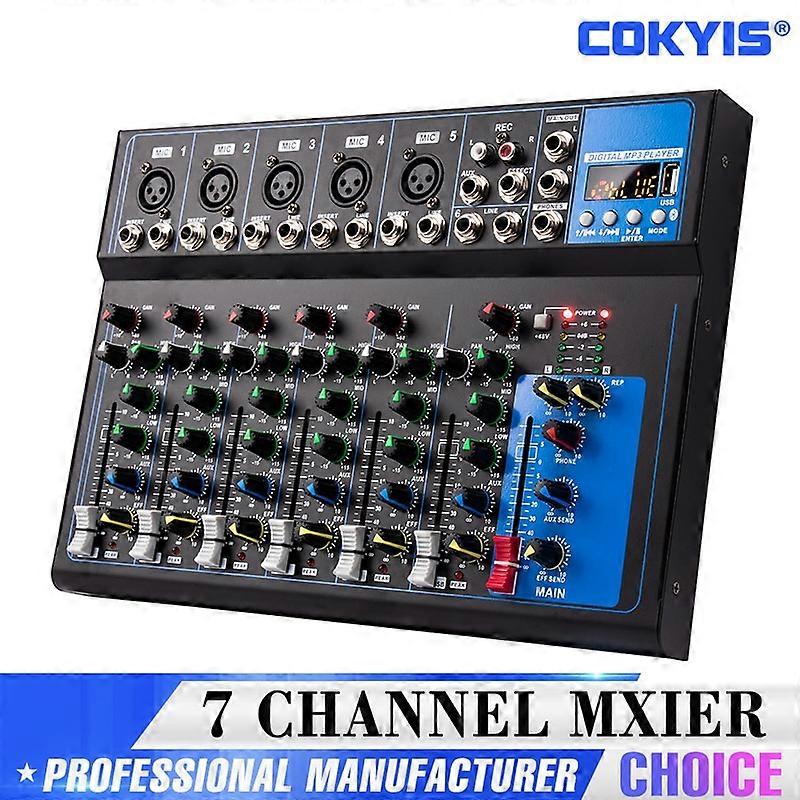 7 Channel Professional Mixer Sound Mixing Console Computer Input 48v Power Number Live Broadcast F4 F7 Audio Components