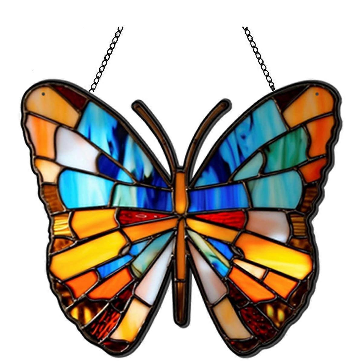 スペインの月のペンダントステンドアクリル窓吊り下げ、蝶の壁装飾、蝶愛好家への新築祝いギフトS B