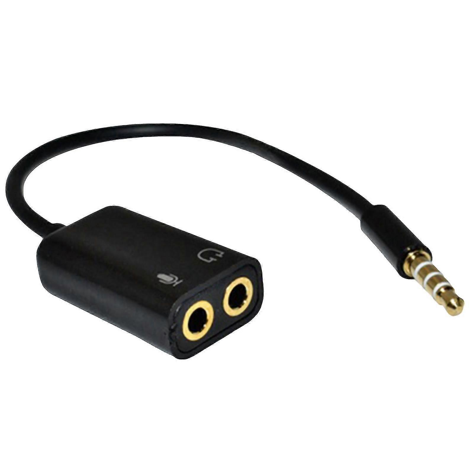 3.5mm Audio Splitter Cable Small Compatible Plastic Practical Audio Adapter For Mic