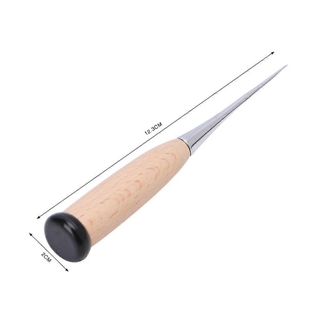 Leather Craft Awl Tool Hole Maker Wooden Handle Sewing Stitching Punching