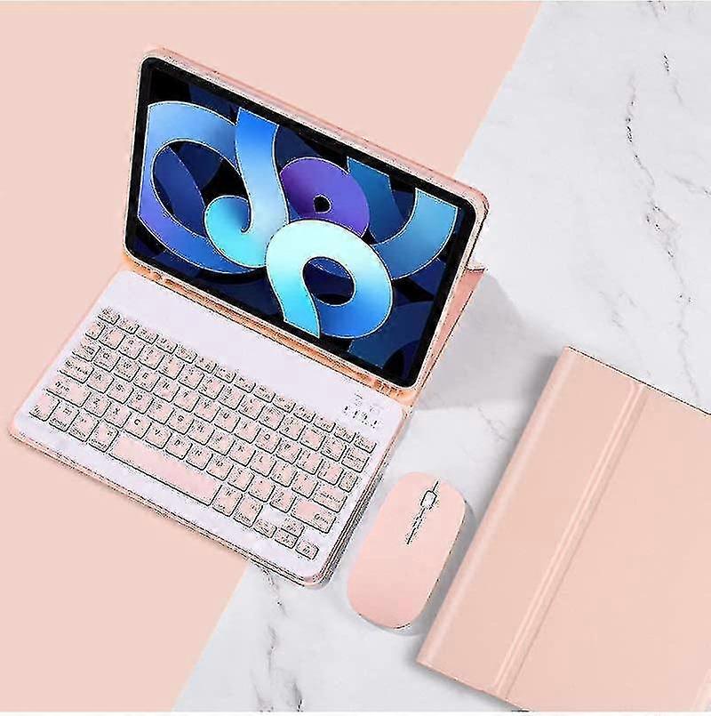 Ipad 11" 2021/2020 מארז מקלדת עם עכבר, תאורה אחורית מקלדת רזה הניתנת להסרה, הפוך כיסוי פוליו חכם עם מקלדת עבור Ipad Pro 11 אינץ ' 3 /2 דור שלישי/שני