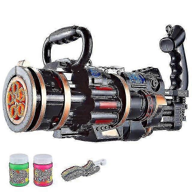 Large Automatic Bubble Machine Upgrade Cool Lighting Dynamic Sound Children's Large Black