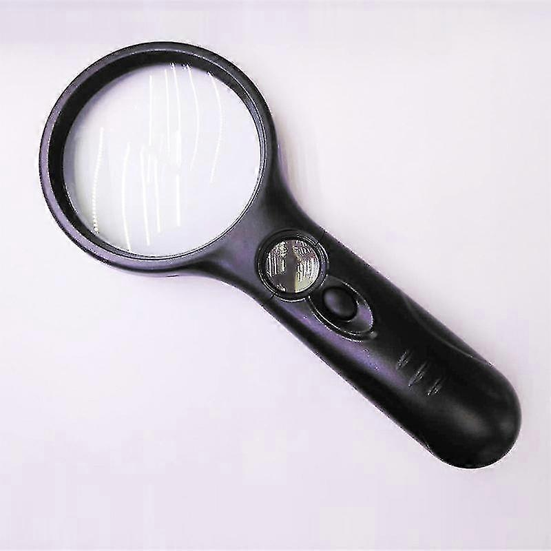 Magnifying Glass With Light,   Led Illuminated Magnifier With 3x 45x Magnification, Lightweight Handheld Magnifying Glass For Reading, Inspection,(1pc