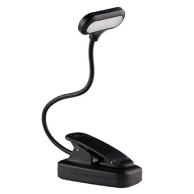 C4.5v 5 Leds Table Desk Reading Clamp Lamp Flexible Bendable Tube Design 3 * Aaa Cell Powered For Home Daily Use Office Students