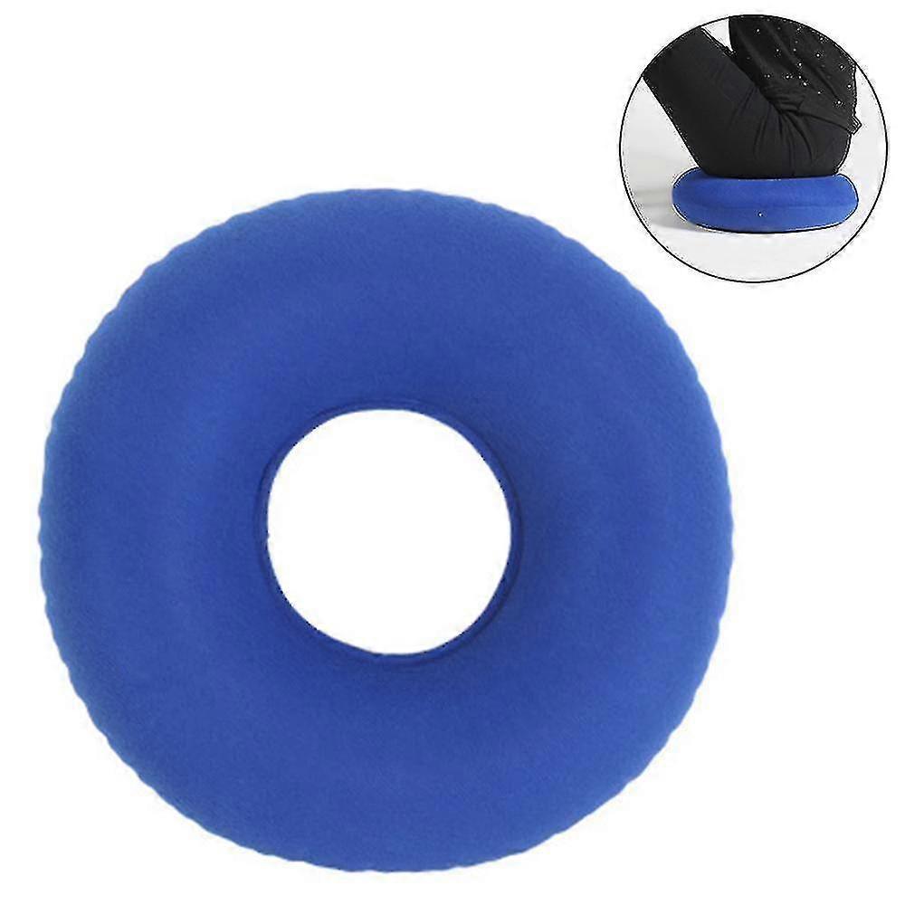 Inflatable Donut Cushion Pillow / Doughnut Pillow With Pump Travel Bag - Lumbar Support For Hemorrhoids, Pregnancy, Tailbone Pain, Use In The Home Hi