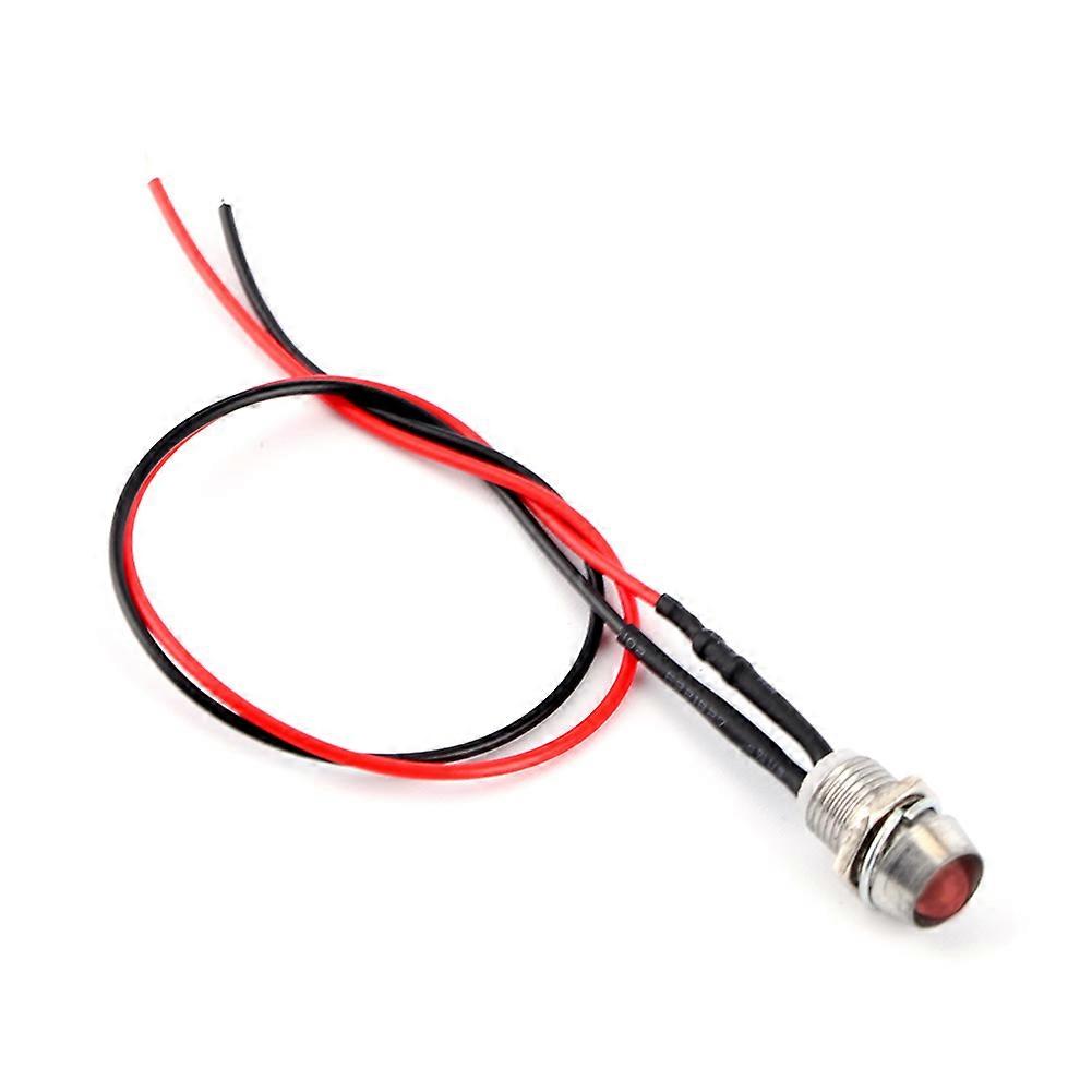 4 Pcs 12v 8mm LED Panel Pilot Dash Warning Light Indicator Lamp Car Van Green