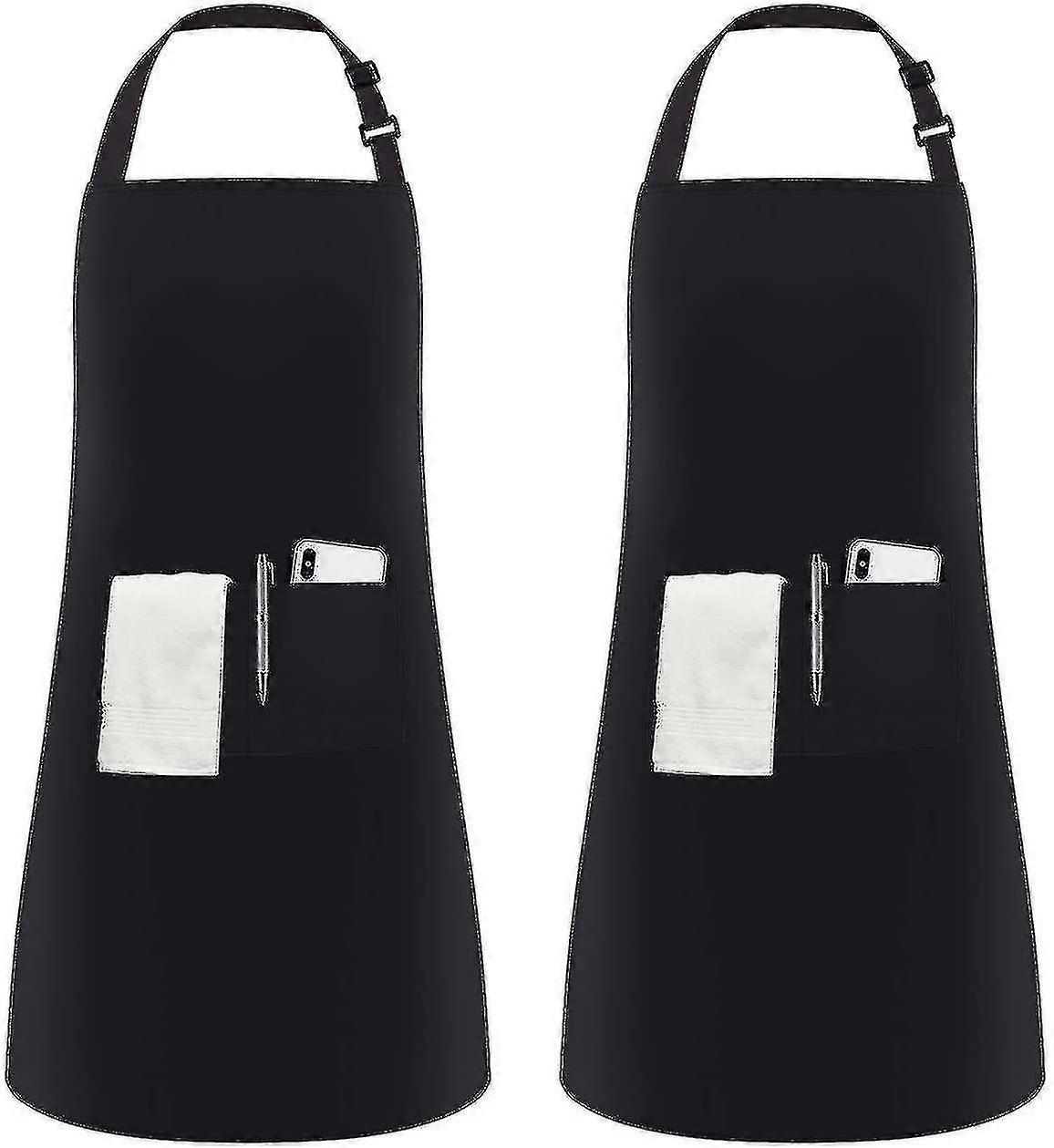 Adjustable Apron With 2 Pockets Cooking Apron Kitchen Apron 2 Pcs