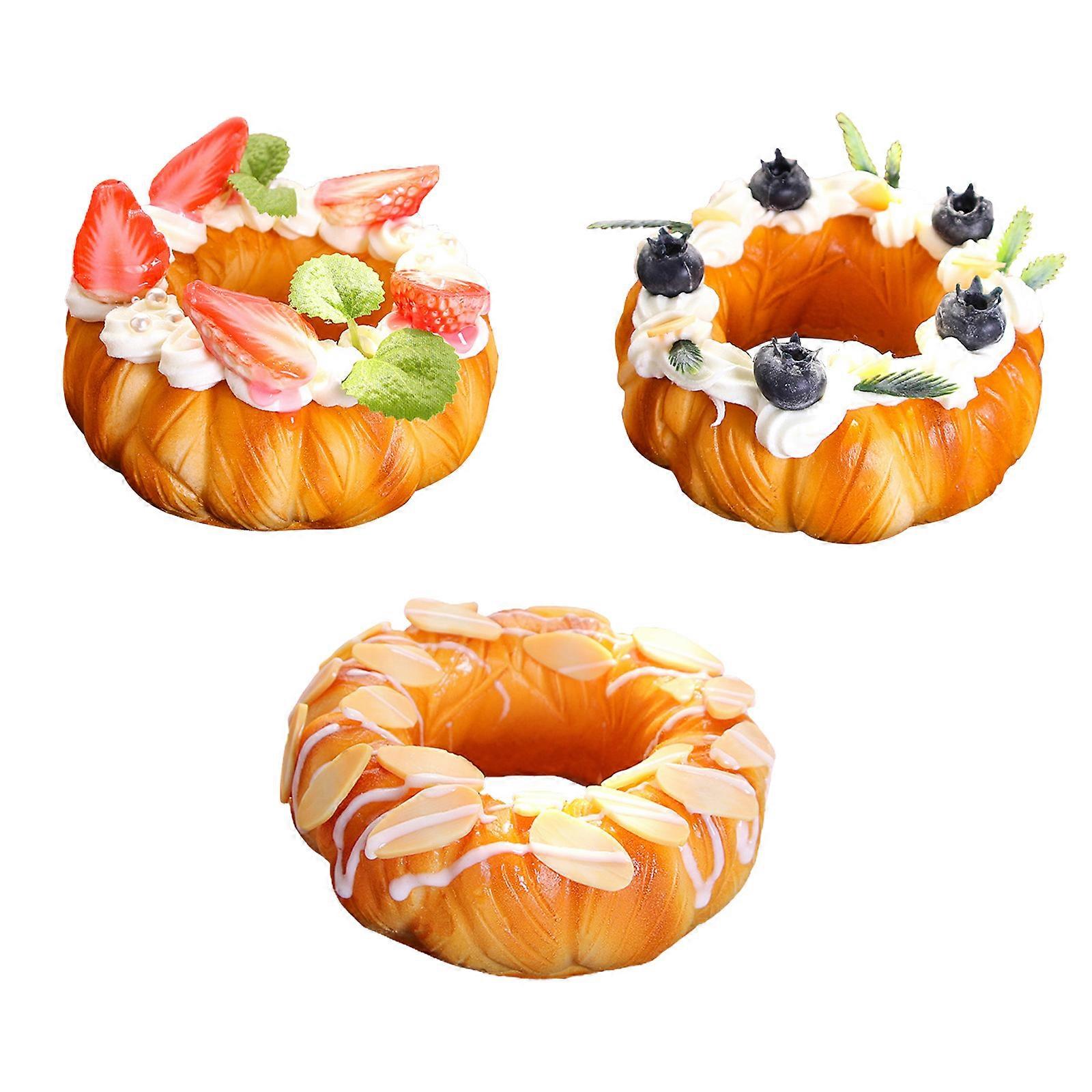 Simulation Donut Fake Cake Doughnut Food Buffet Display Creative PU Baking Photography Props Artificial Bread Doughnuts