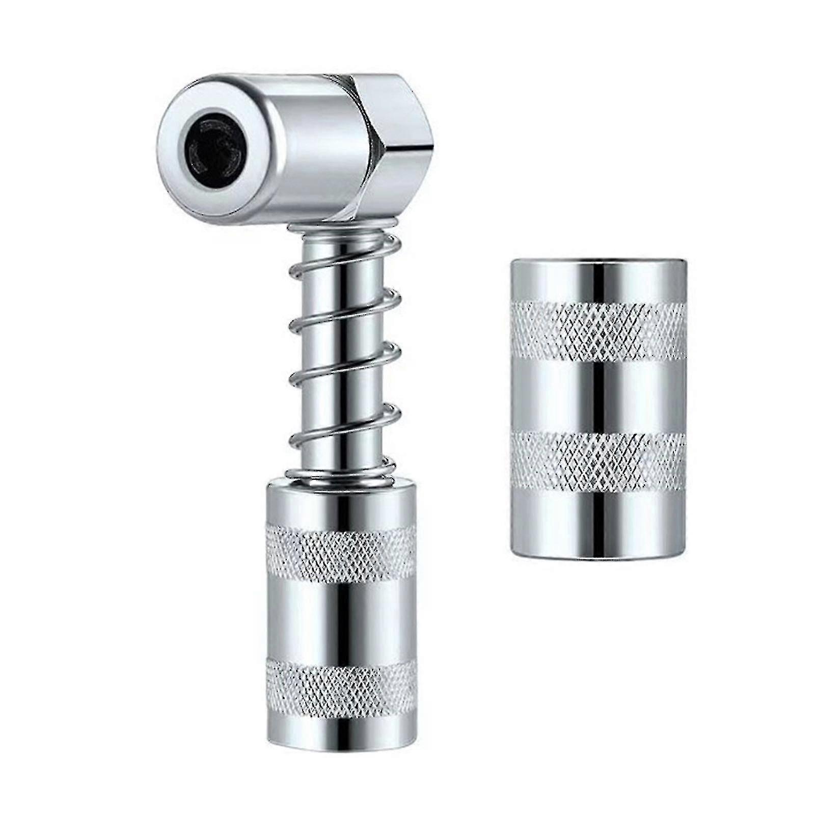 90 Degree Grease Coupler Adapter With Sleeves, Grease Fitting Tool For Tight Spaces Snaps Onto For Auto