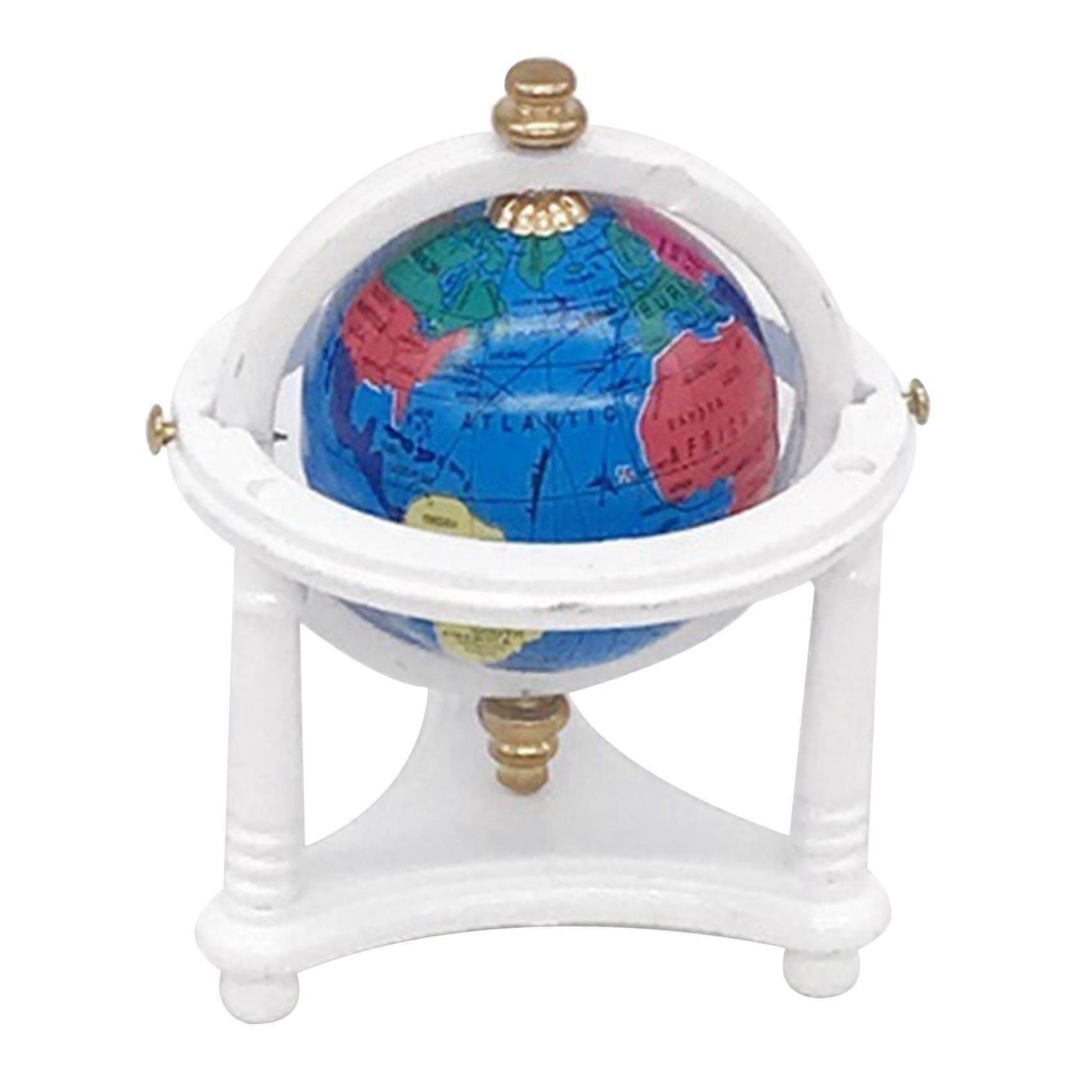 1/12 Scale Globe With D, Mini Globe For Doll Desktop Display Rat Whit